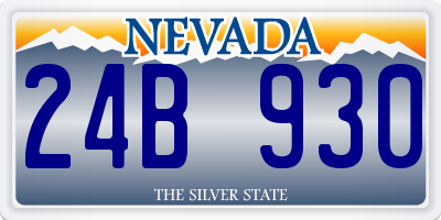 NV license plate 24B930