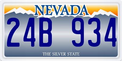 NV license plate 24B934