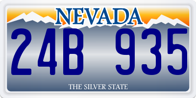 NV license plate 24B935