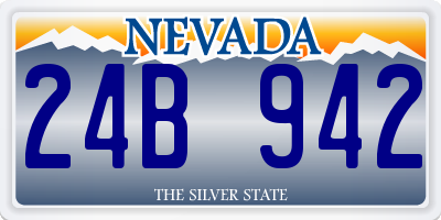 NV license plate 24B942