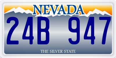 NV license plate 24B947