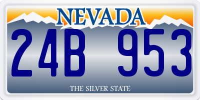 NV license plate 24B953