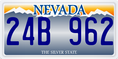 NV license plate 24B962