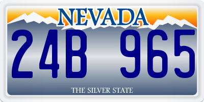 NV license plate 24B965