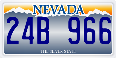 NV license plate 24B966