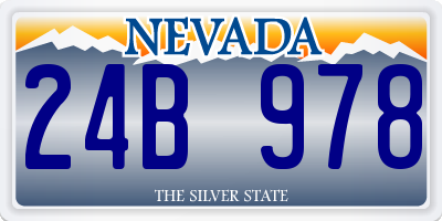 NV license plate 24B978