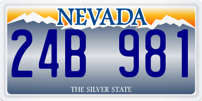 NV license plate 24B981