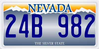 NV license plate 24B982