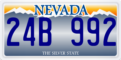 NV license plate 24B992