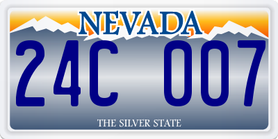 NV license plate 24C007