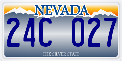 NV license plate 24C027
