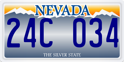 NV license plate 24C034