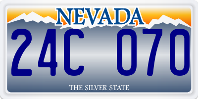 NV license plate 24C070