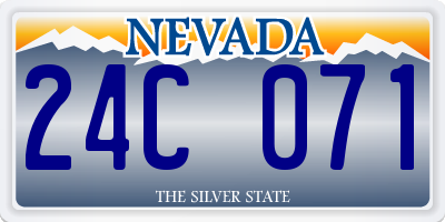 NV license plate 24C071