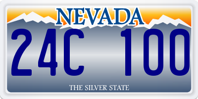 NV license plate 24C100