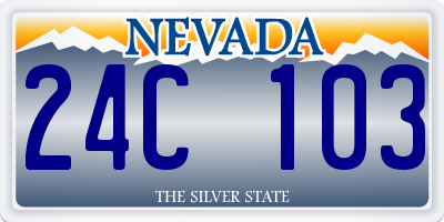 NV license plate 24C103