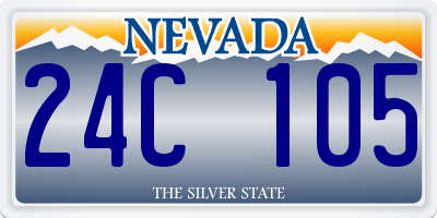 NV license plate 24C105