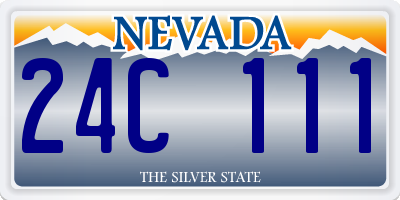 NV license plate 24C111