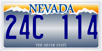 NV license plate 24C114