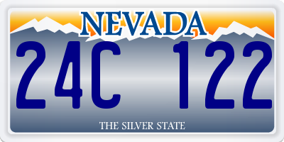 NV license plate 24C122