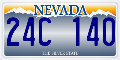 NV license plate 24C140