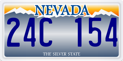 NV license plate 24C154