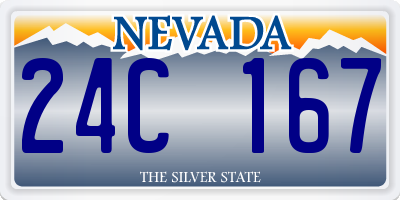 NV license plate 24C167