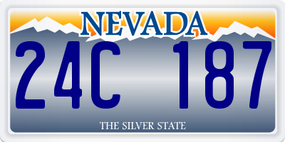 NV license plate 24C187