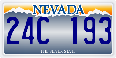 NV license plate 24C193