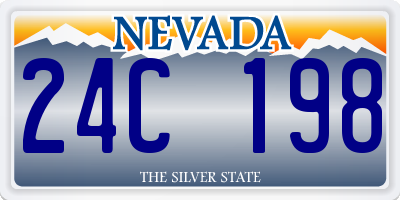 NV license plate 24C198