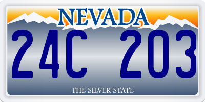 NV license plate 24C203