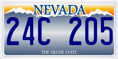NV license plate 24C205