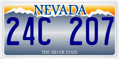 NV license plate 24C207
