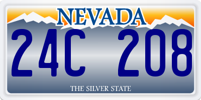 NV license plate 24C208