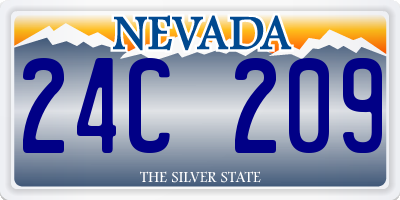 NV license plate 24C209