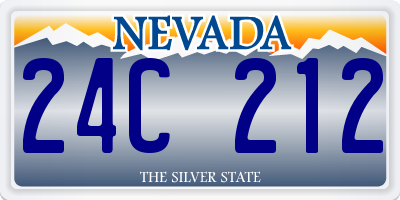 NV license plate 24C212