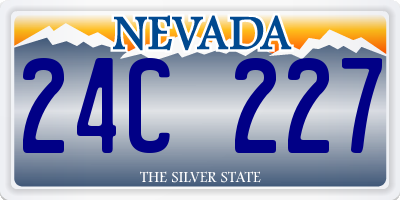 NV license plate 24C227