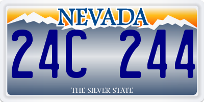 NV license plate 24C244