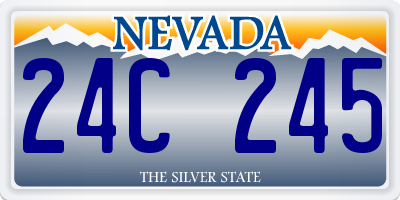 NV license plate 24C245