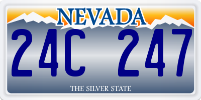 NV license plate 24C247