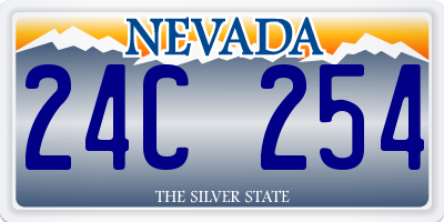 NV license plate 24C254