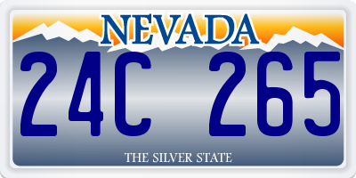 NV license plate 24C265