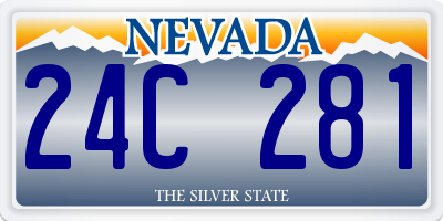 NV license plate 24C281