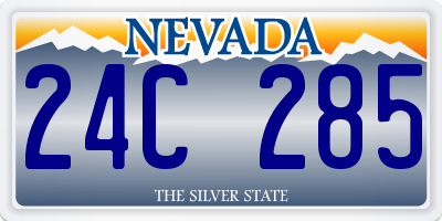 NV license plate 24C285