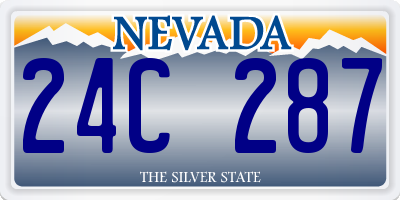 NV license plate 24C287