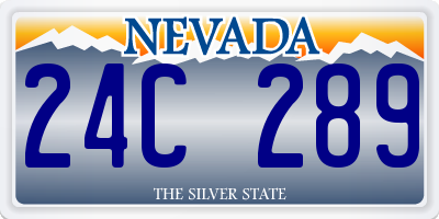 NV license plate 24C289