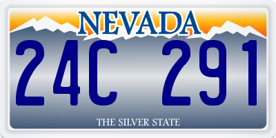 NV license plate 24C291
