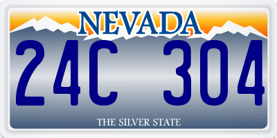 NV license plate 24C304