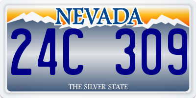 NV license plate 24C309