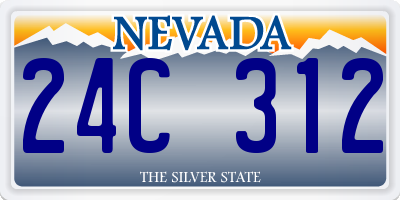 NV license plate 24C312